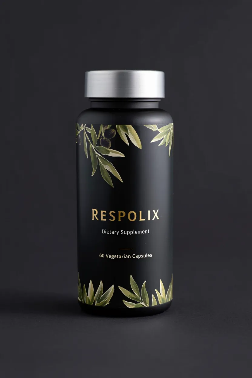 Respolix dietary supplement package with natural botanical design